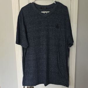 Rugby University Stretch T-Shirt Collection Men's Navy Blue Heather V-Neck Shirt